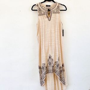 Tricee Thomas Boho High Low Embroidered Dress
